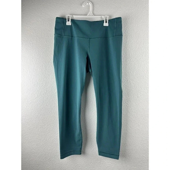 Lululemon Women Speed Wunder MR Crop Tight 23” LW6BLFS DPCV Teal Blue Size 10 - Picture 3 of 13